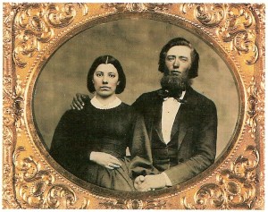 Caroline and Charles Ingalls at the time of their marriage in 1860. "Ma" may not have fully recognized the character in her daughter's books.