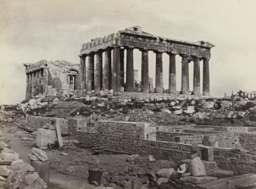 The Parthenon from the east, 1860, by Francis Frith. From the Museum of Modern Art: http://www.moma.org/collection/works/55672